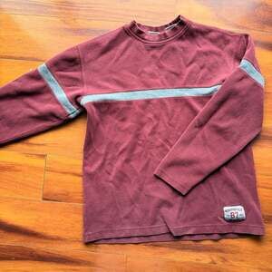 Vintage Aeropostale 87 Athletic Dept Ribbed Cotton Striped Long Sleeve Shirt Mar